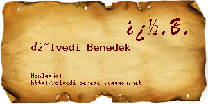 Ölvedi Benedek névjegykártya