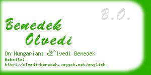 benedek olvedi business card